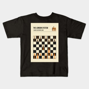 The London System Vintage Chess Opening Art Kids T-Shirt